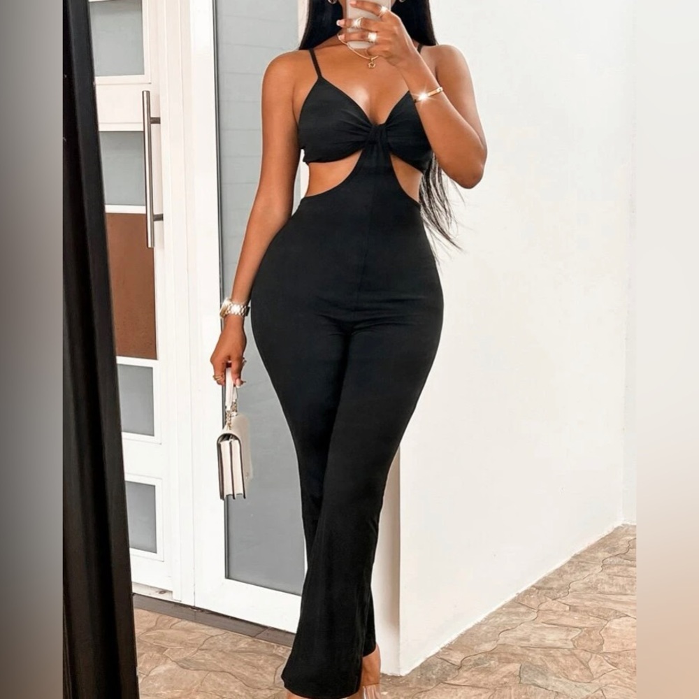 Sexy cut out slide cami jumpsuit